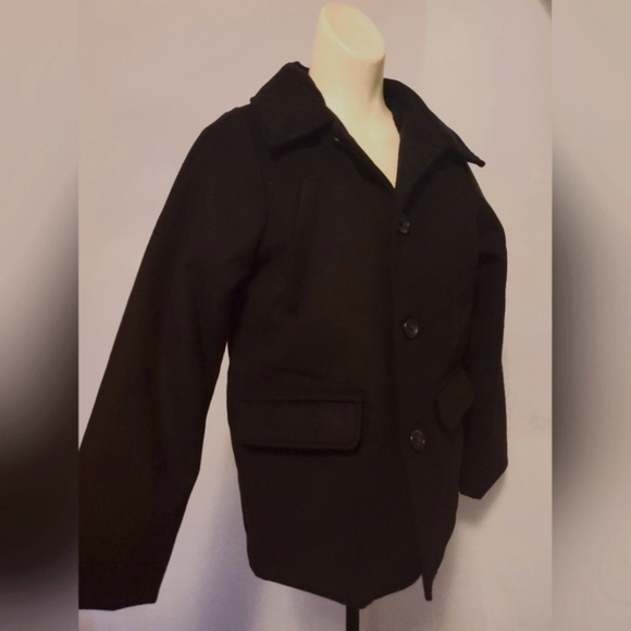 London Fog Black Women's Size Medium Pea Coat - Picture 1 of 5